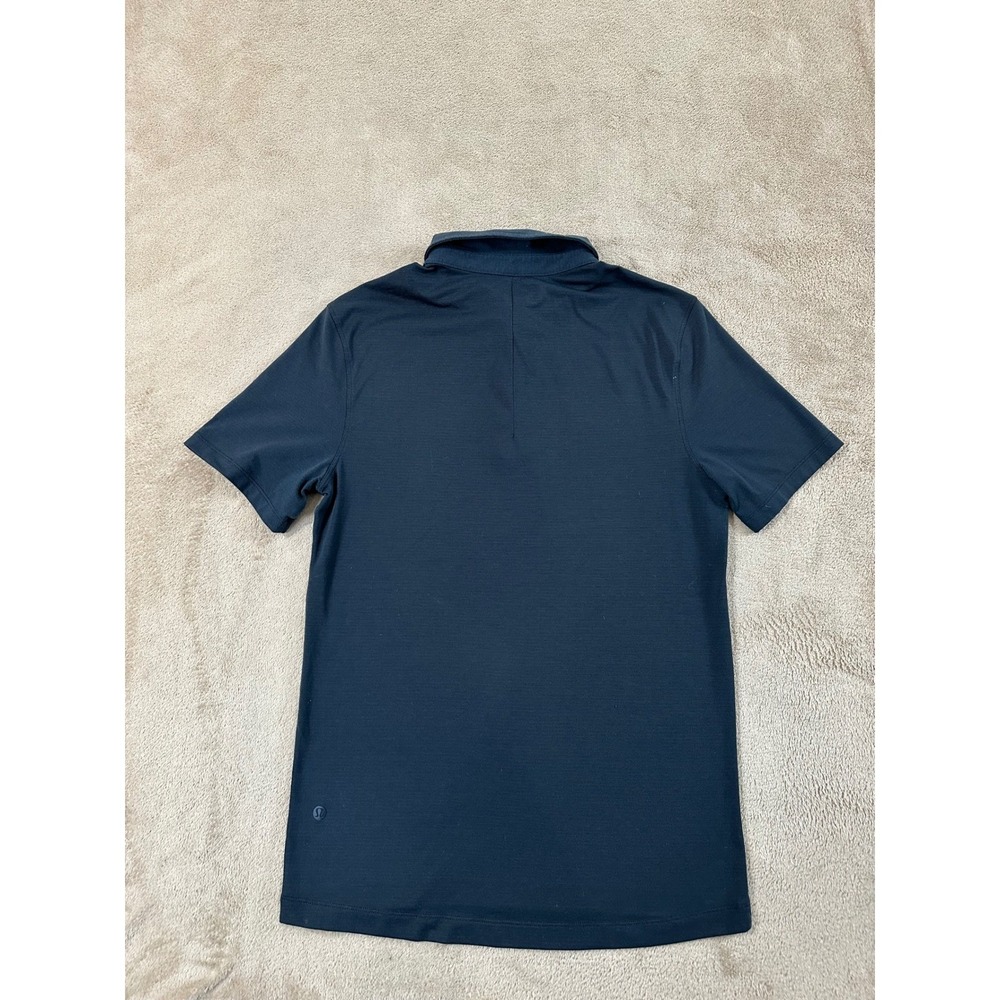 Lululemon Evolution Short-Sleeve Polo Shirt Mens Size XS Navy Blue EUC - Picture 7 of 9